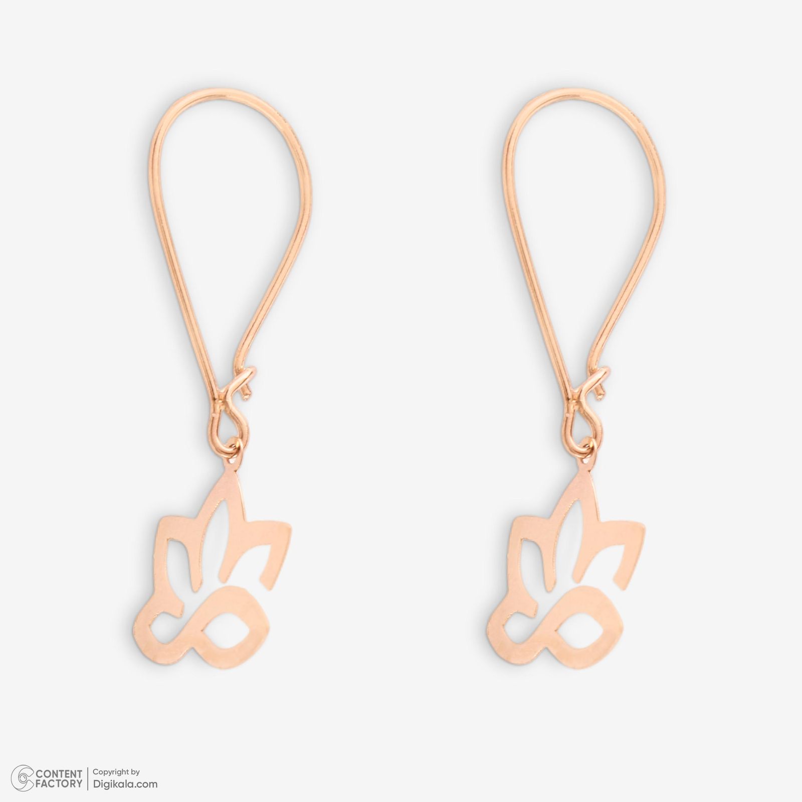 نیم ست طلا 18 عیار زنانه حافا گلد مدل برگ کد nim13 - - 5