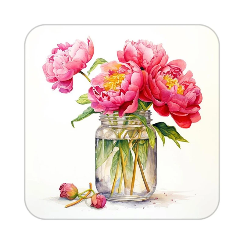 زیر لیوانی کاکتی طرح گل مدل mp19510