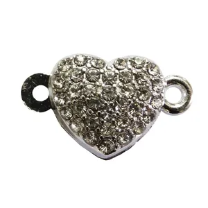 قفل دستبند مدل مگنتی طرح قلب نگین دار کد 01