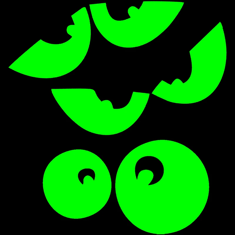 استیکر لپ تاپ مدل شب نما طرح چشم کد CK بسته شش عددی