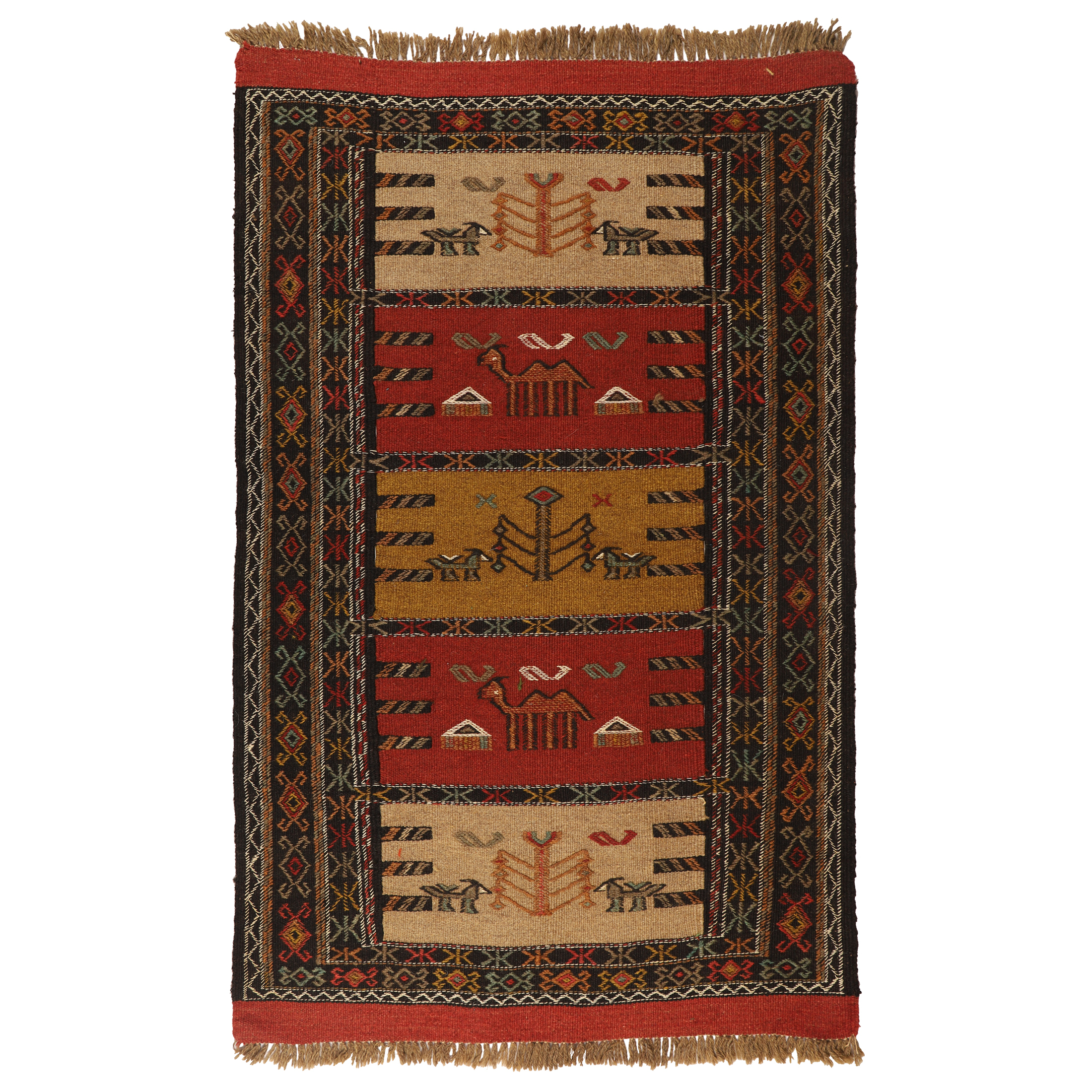 گلیم دستبافت دومتری کد 140490