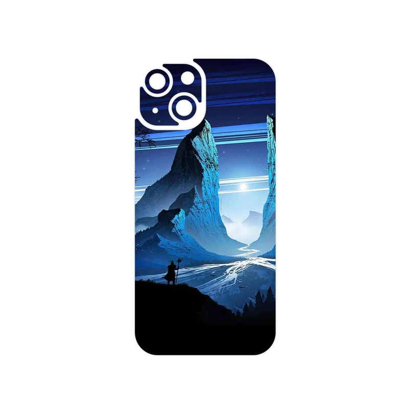برچسب پوششی ماهوت مدل Blue Mountains Digital Art مناسب برای گوشی موبایل اپل iPhone 15