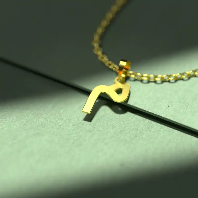 گردنبند طلا 18 عیار زنانه مدوپد مدل حرف م کد I3-1-1456