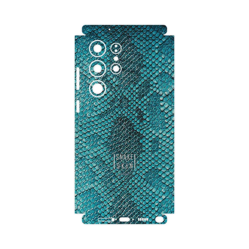 برچسب پوششی ماهوت مدل Blue Snake Skin-FullSkin مناسب برای گوشی موبایل سامسونگ Galaxy S23 Ultra