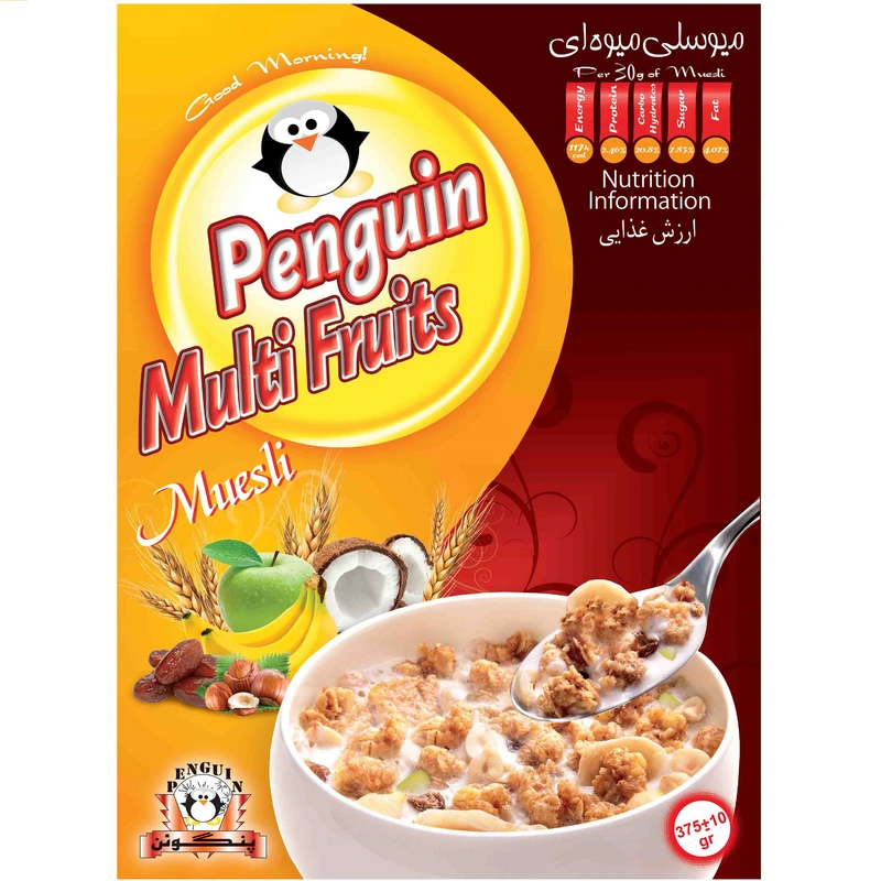 میوسلی میوه ای پنگوئن -375 گرم