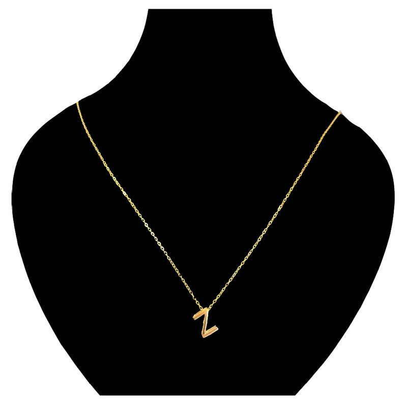 گردنبد طلا با طرح Z انگلیسی 18 عیار زنانه دوست خوب مدل DK672