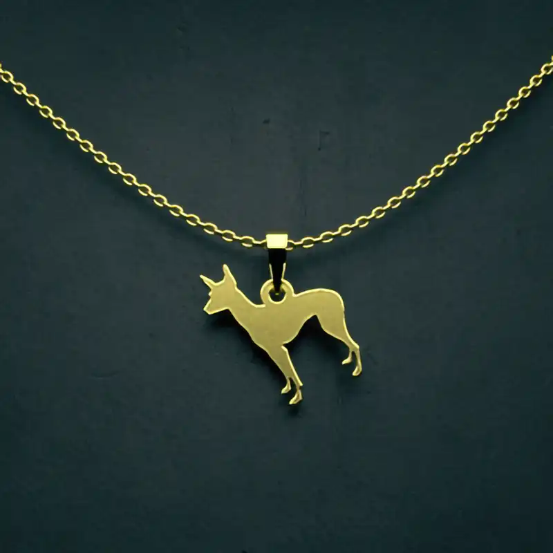 گردنبند طلا 18 عیار زنانه مدوپد مدل سگ کد J2-1-1154