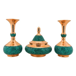 ست سه تکه شکلات خوری و گلدان فیروزه کوبی حامد کریمی کد hf118-200