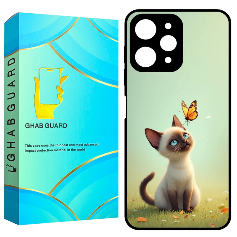 کاور قاب گارد طرح گربه مدل GCHPR12 مناسب برای گوشی موبایل شیائومی Redmi 12 4G / Redmi 12 5G / Poco M6 Pro 5G