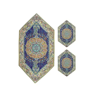 ست 3 تکه رومیزی ترمه طرح افشار کدs3