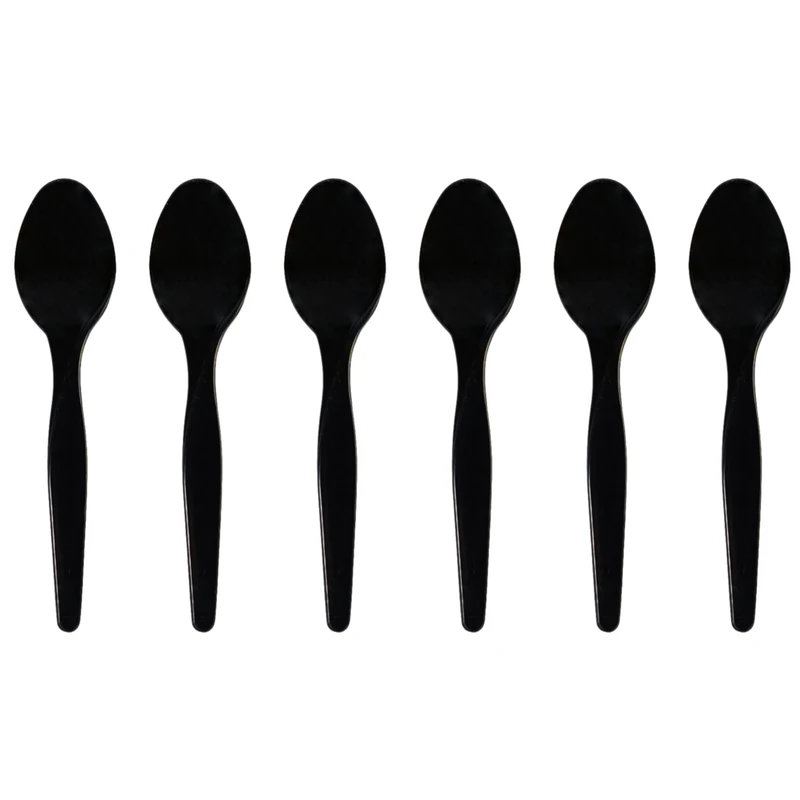 قاشق یکبار مصرف مدل چنار مجموعه ۶ عددی