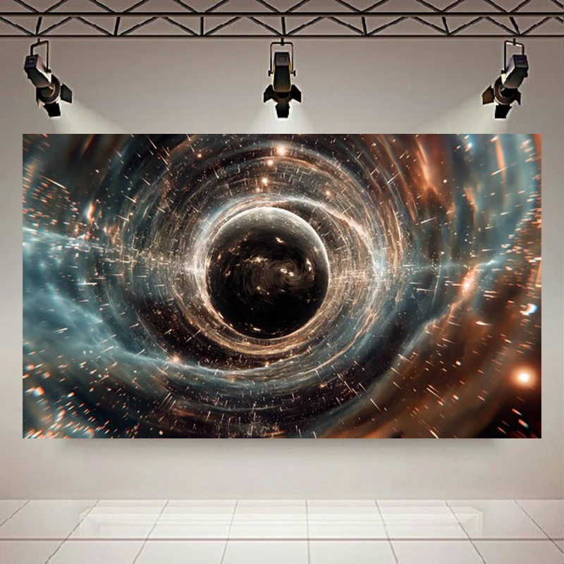 پوستر دیواری طرح سیاهچاله مدل کهکشان مارپیچ کد AR305413