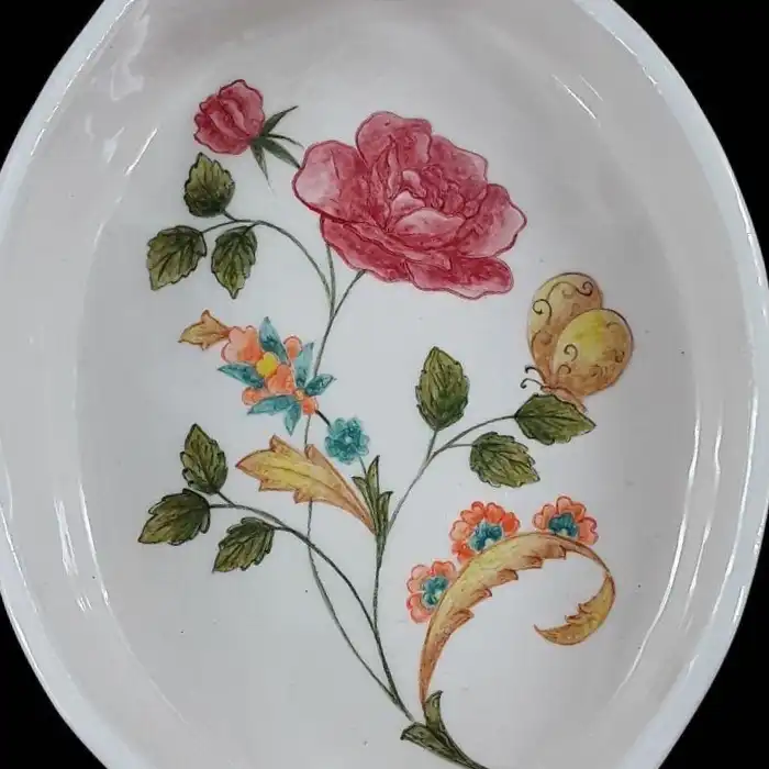 شکلات خوری سرامیکی هیوا طرح بته جقه مدل رز کد 11025368