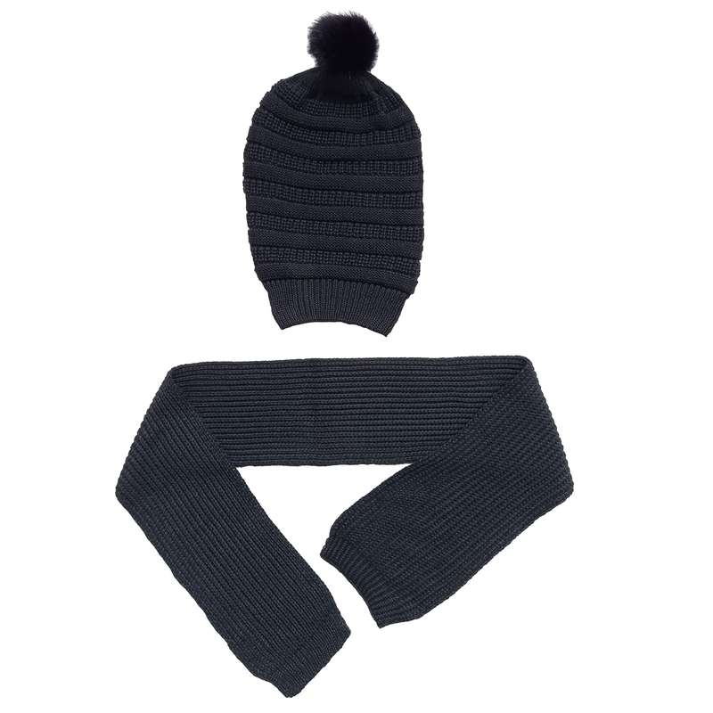 ست کلاه و شال گردن بافتنی مدل توپکی 06