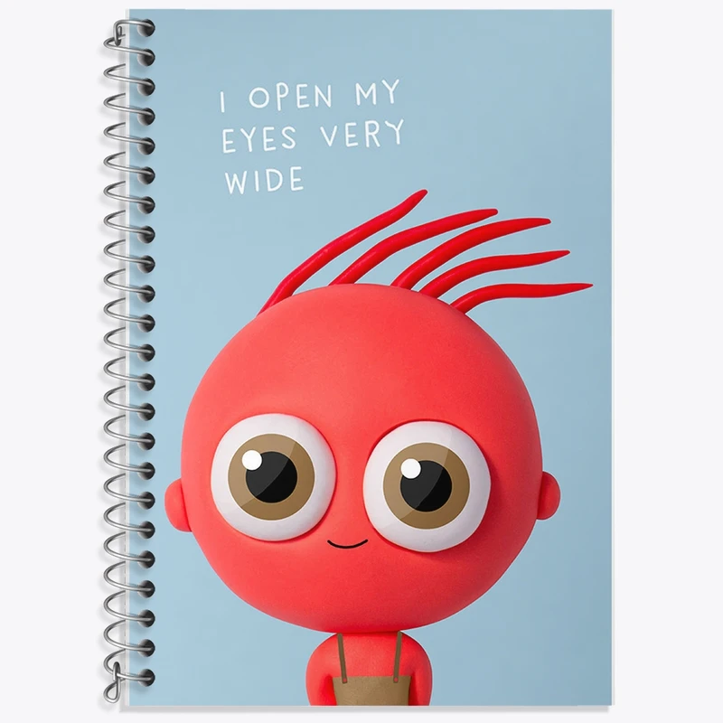 دفتر زبان 50 برگ خندالو مدل سه خط طرح فانتزی کد F27