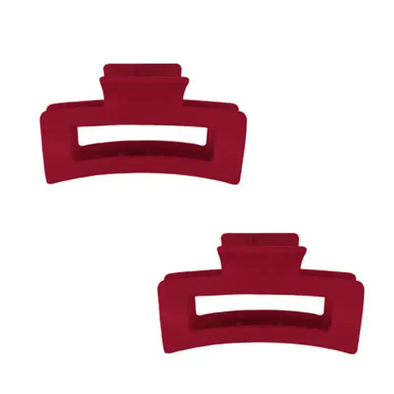 کلیپس مو زنانه مدل شمعی مستطیلی بسته 2 عددی