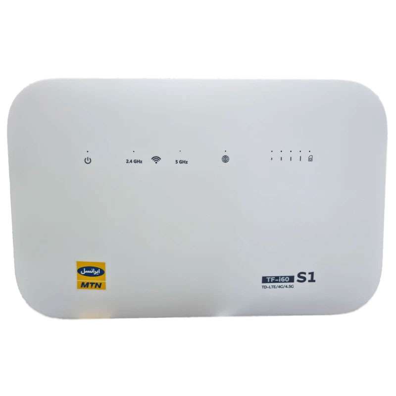 مودم TD-LTE ایرانسل مدل TF-i60 S1 به همراه سیم کارت دو قلو و بسته 50 گیگ یک ماهه