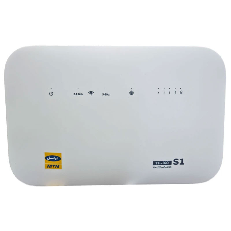 مودم TD-LTE ایرانسل مدل TF-i60 S1 به همراه سیم کارت دو قلو و بسته 50 گیگ یک ماهه