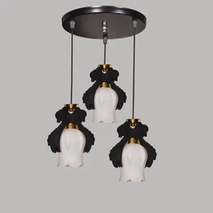 لوستر سه شعله طرح مرغابی مدل گرد کد 700