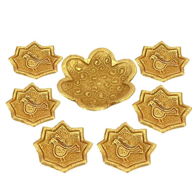 مجموعه ظروف هفت سین 7 پارچه مدل پرنده سلجوقی 8 پر مجموعه ظروف هفت سین 7 پارچه مدل پرنده سلجوقی 8 پر