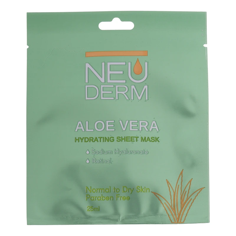 ماسک صورت نئودرم مدل Aloevera حجم 25 میلی لیتر