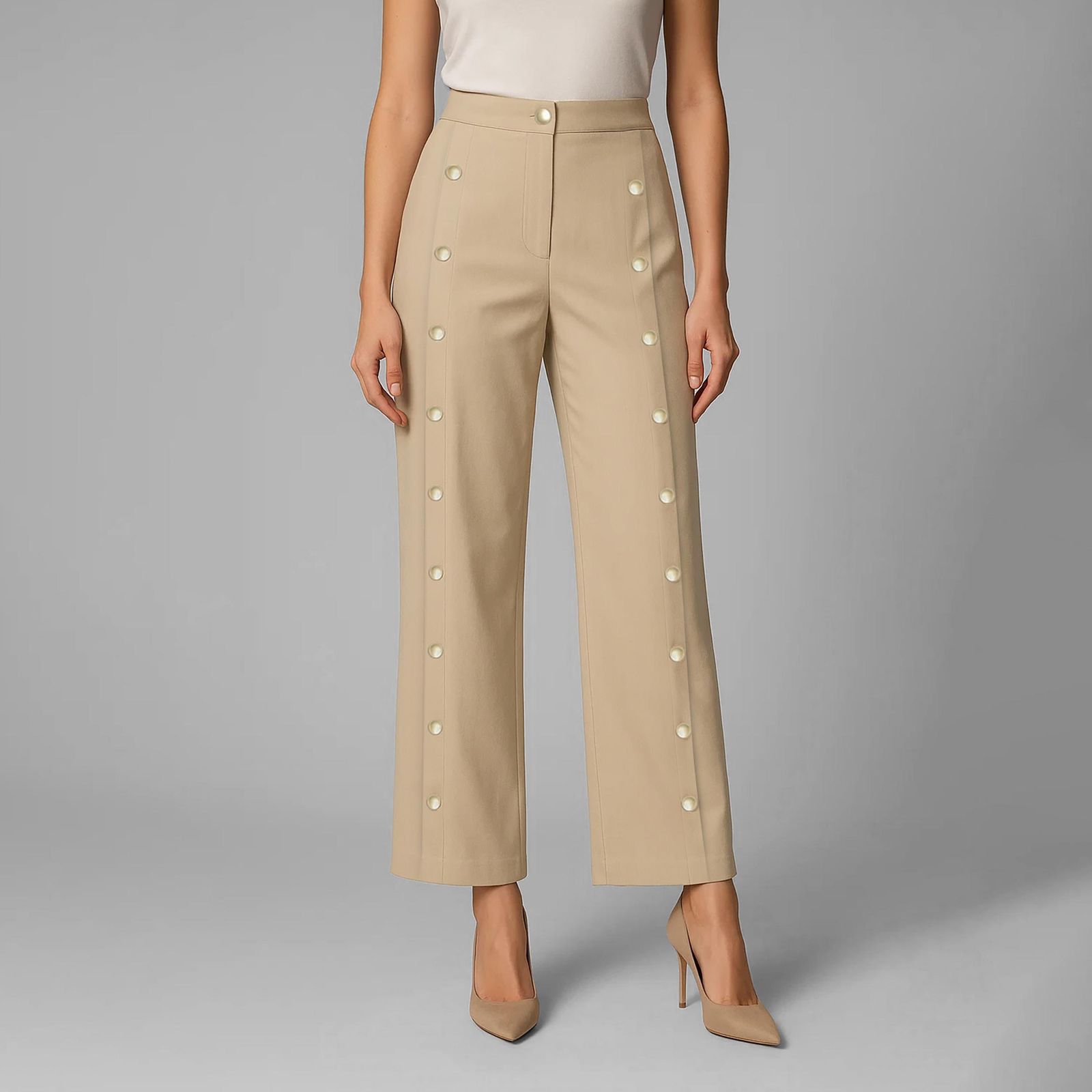 شلوار آزاد زنانه گره استایل مدل P-140 -  - 1