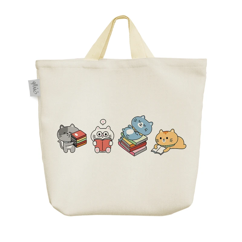 ساک خرید خندالو مدل گربه عشق کتاب کد H1454