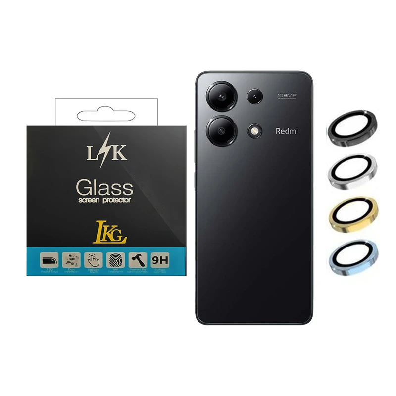 محافظ لنز دوربین ال کا جی مدل رینگی مناسب برای گوشی موبایل شیائومی Redmi Note13C 4G