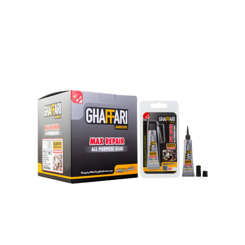 چسب همه کاره غفاری مدل MAX REPAIR حجم 20 میلی‌لیتر بسته 2 عددی