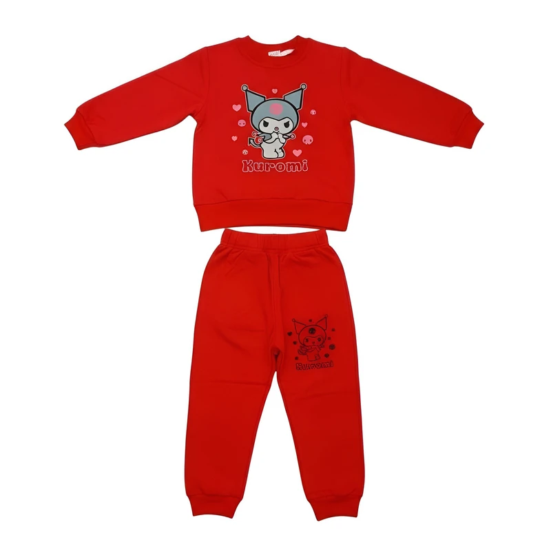 ست سویشرت و شلوار راحتی دخترانه مدل کرومی کد 0020