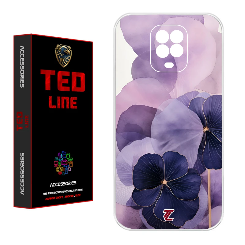 کاور تدلاین طرح گل بنفش کد 1159 مناسب برای گوشی موبایل شیائومی Redmi Note 9S / Note 9 Pro