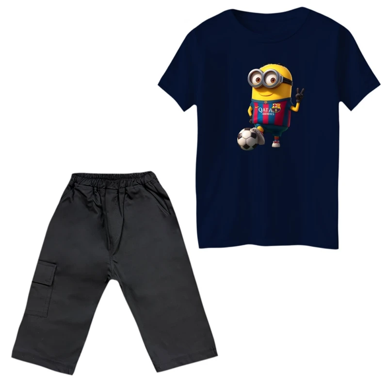 ست تی‌شرت و شلوارک پسرانه مدل مینیون کد 29