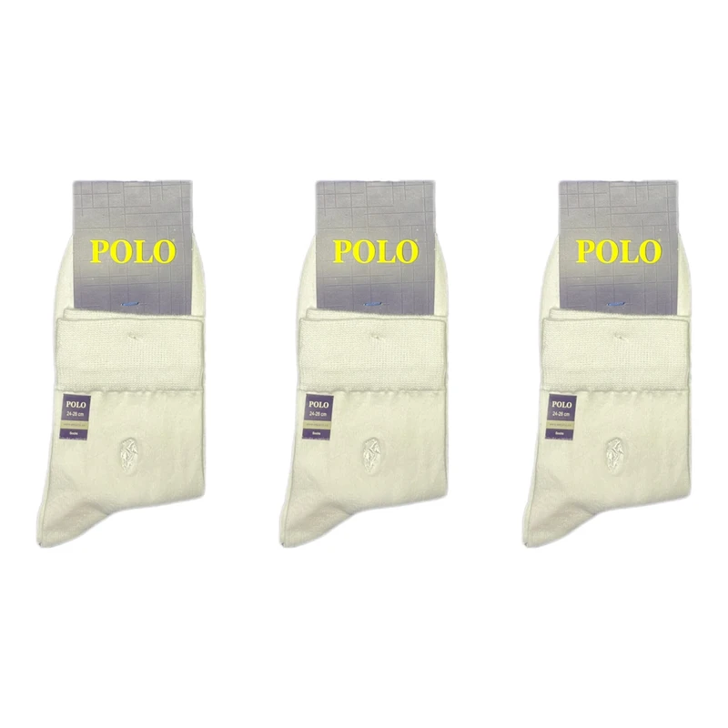 جوراب نیم ساق مردانه پولو مدل NIMW3 بسته 3 عددی