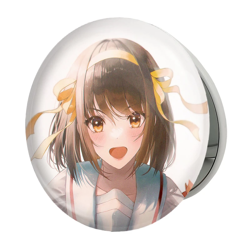آینه جیبی خندالو طرح هاروهی انیمه ناپدید شدن هارومی سوزومیا The Disappearance of Haruhi Suzumiya مدل تاشو کد 23107 