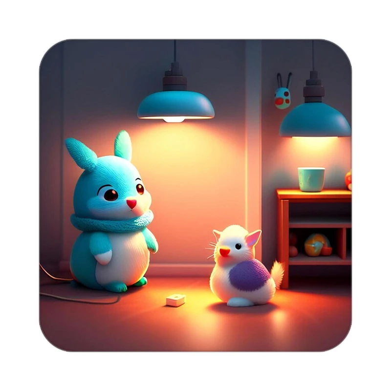 زیر لیوانی کاکتی طرح حیوانات کارتونی مدل mp27860