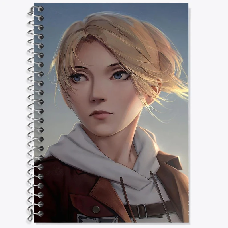 دفتر زبان 50 برگ خندالو مدل دو خط طرح انی انیمه اتک آن تایتان Attack on Titan کد 18550