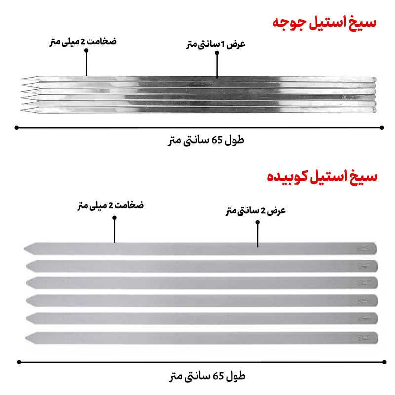 سیخ کباب حیران مدل استیل کد 65 مجموعه 18 عددی به همراه جای سیخ سیخ کباب حیران مدل استیل کد 65 مجموعه 18 عددی به همراه جای سیخ