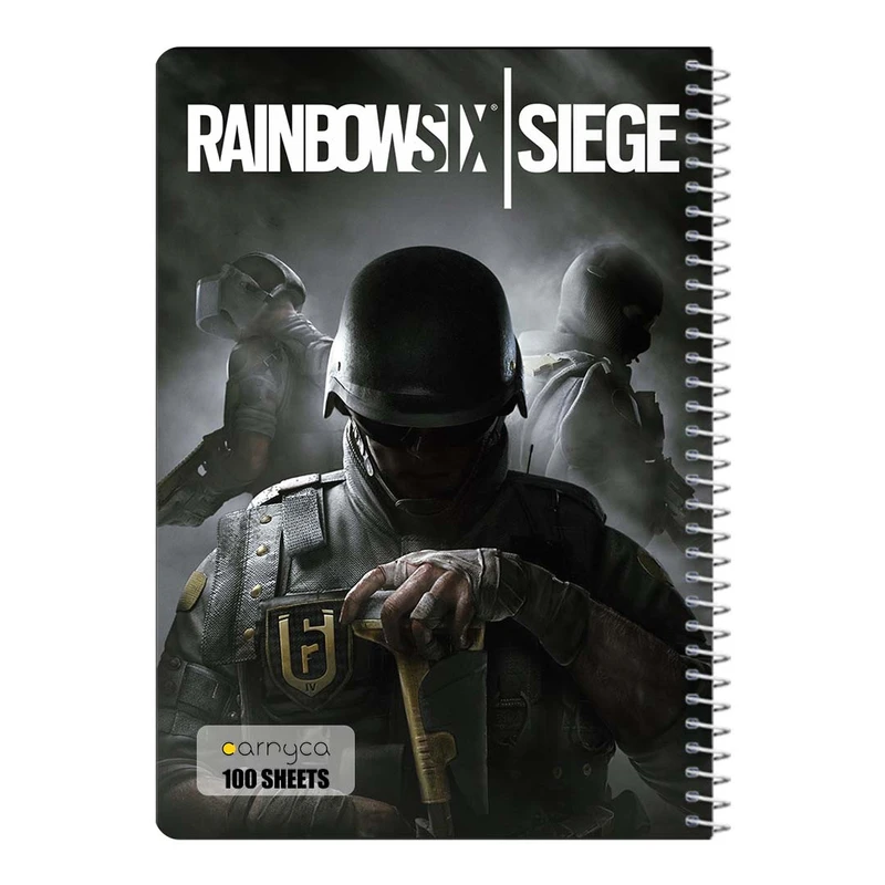 دفتر مشق 100 برگ سیمی کارنیکا طرح رینبو 6 Rainbow Six Siege کد 58111