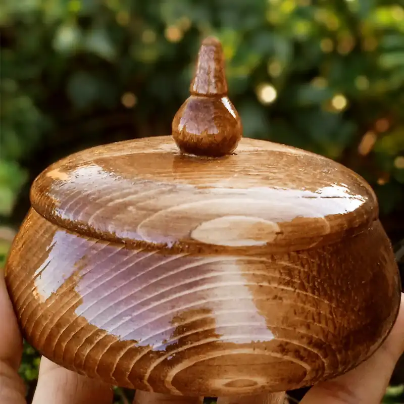 قندان چوبی مدل نگین