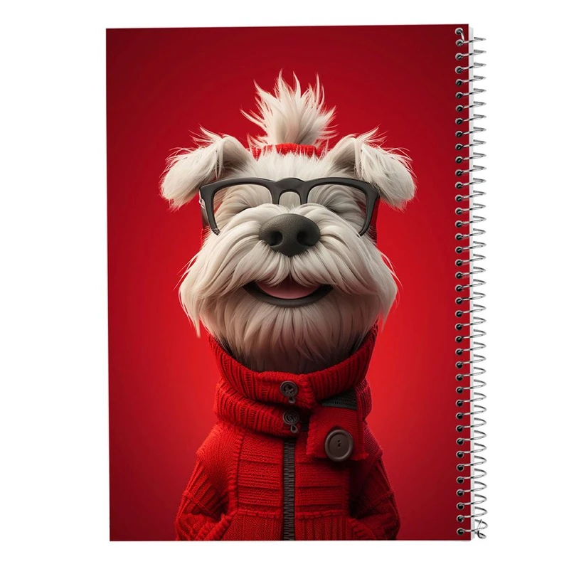 دفتر شطرنجی 50 برگ مدوپد طرح سگ و گربه کد DF17262