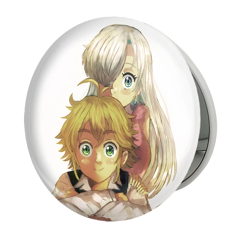 آینه جیبی خندالو طرح الیزابت و ملیوداس انیمه هفت گناه کبیره مدل تاشو کد 17541 