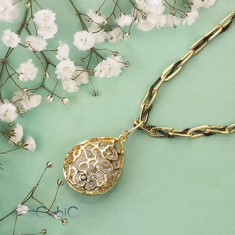 گردنبند زنانه کوبیک مدل QN-59938