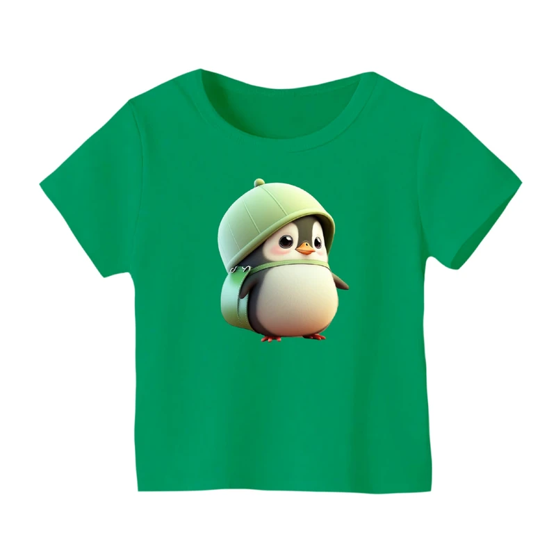تی شرت آستین کوتاه بچگانه مدل پنگوئن کد ۱۳