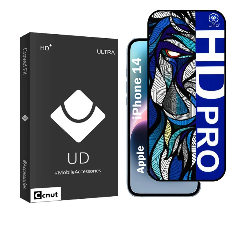 محافظ صفحه نمایش شیشه ای کوکونات مدل LIHD-UDB مناسب برای گوشی موبایل اپل iPhone 14