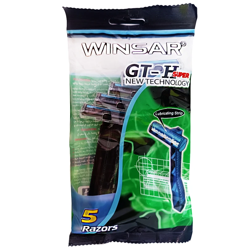 خود تراش وینسار مدل GT-H SUPER بسته 5 عددی