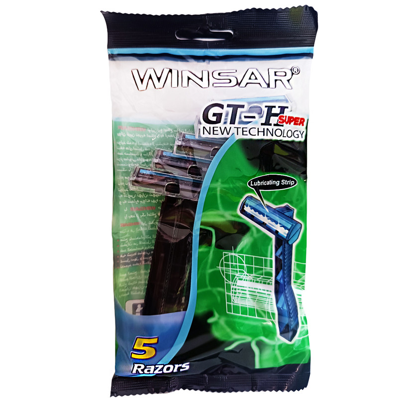 خود تراش وینسار مدل GT-H SUPER بسته 5 عددی