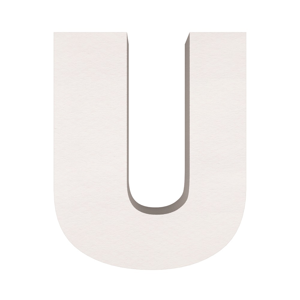 ماکت دکوری طرح حروف برجسته کد U-MEDIUM