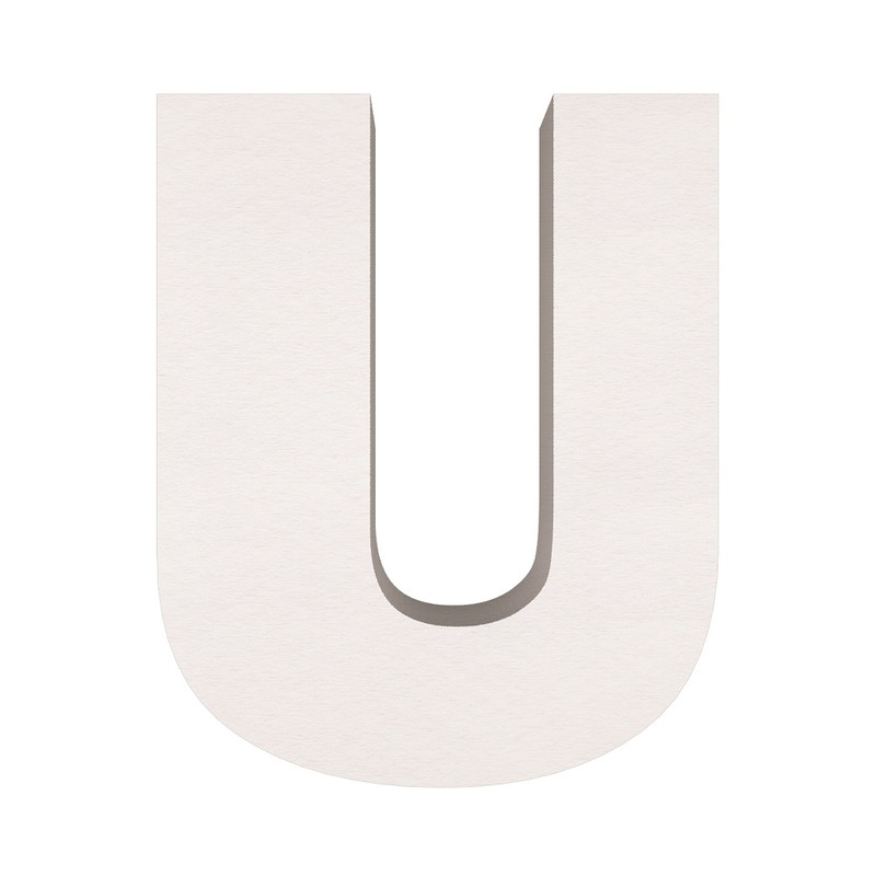 ماکت دکوری طرح حروف برجسته کد U-LARGE