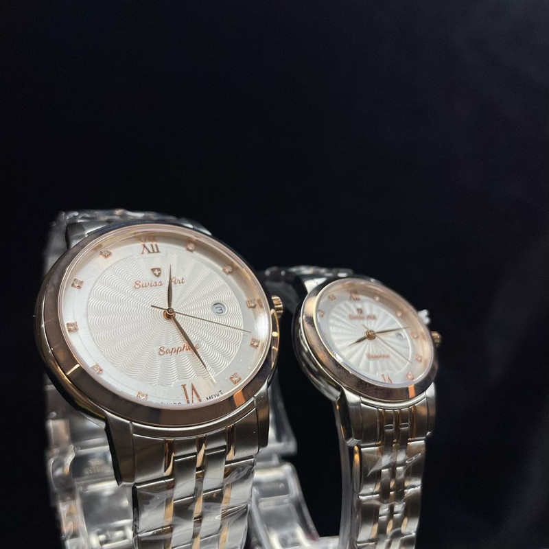 ست ساعت مچی عقربه‌ای زنانه و مردانه سوئیس آرت مدل 6200112-06