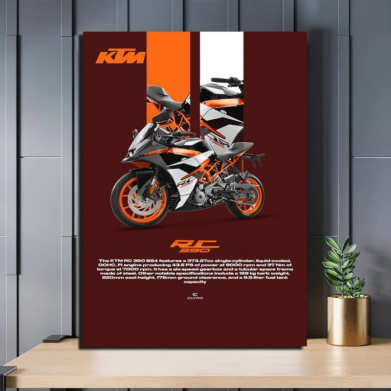 تابلو شاسی بکلیت طرح موتور KTM 390 مدل SH-S10791 